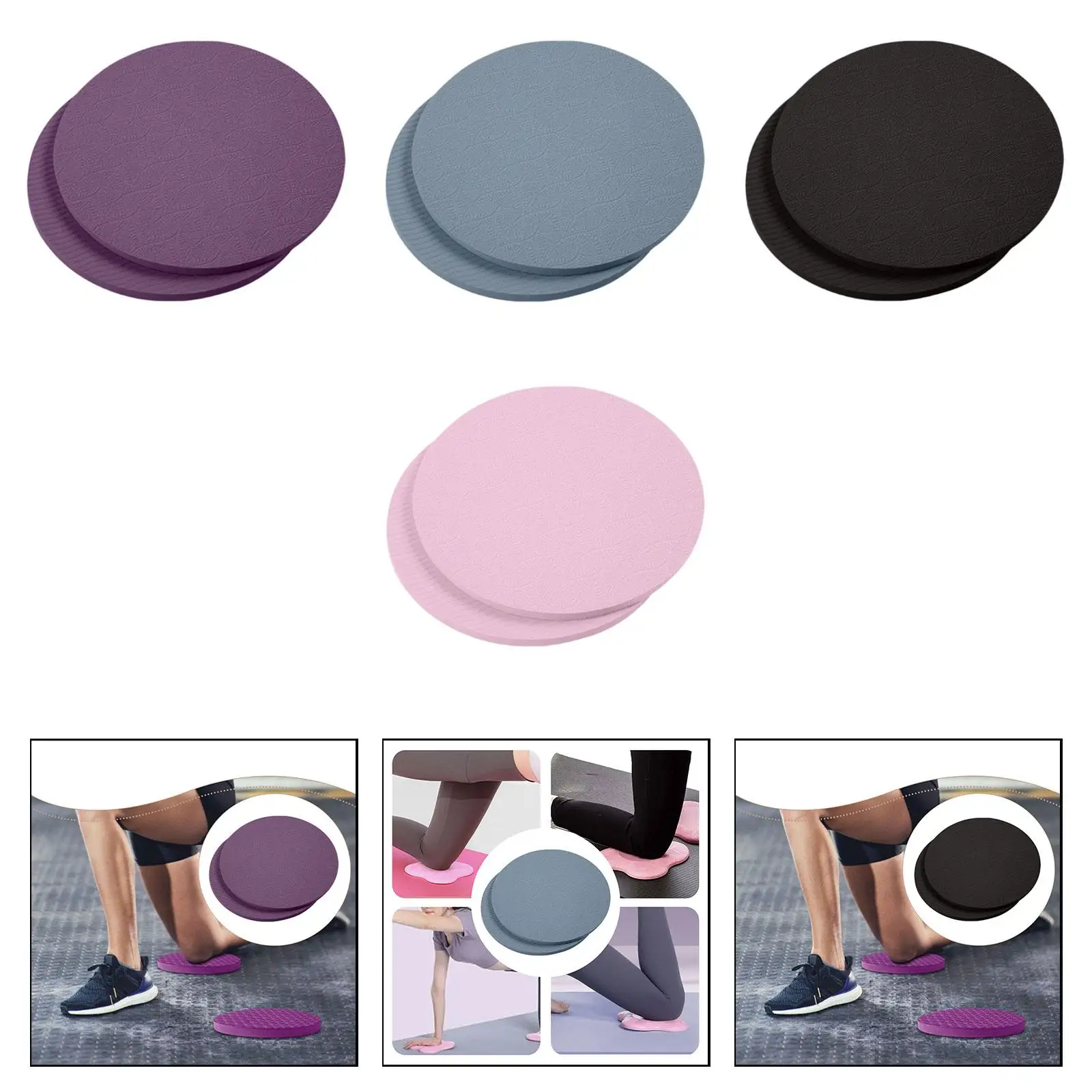 2 × وسادات ركوع مقاس 7 × 0.4 بوصة ملحقات وسائد توازن رياضية للياقة البدنية المنزلية #2