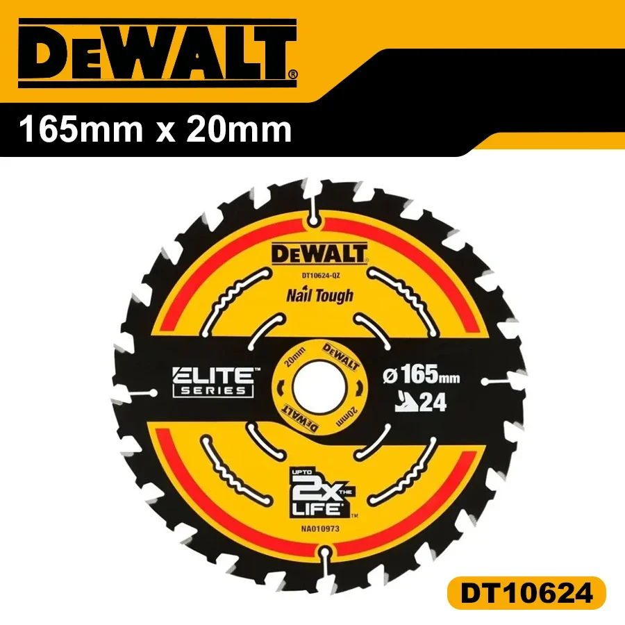 

DEWALT DT10624 CIRCULAR SAW BLADE ELITE SERIES ELITE Circular Saw Blade 165MM 1/3/5PCS for Wood