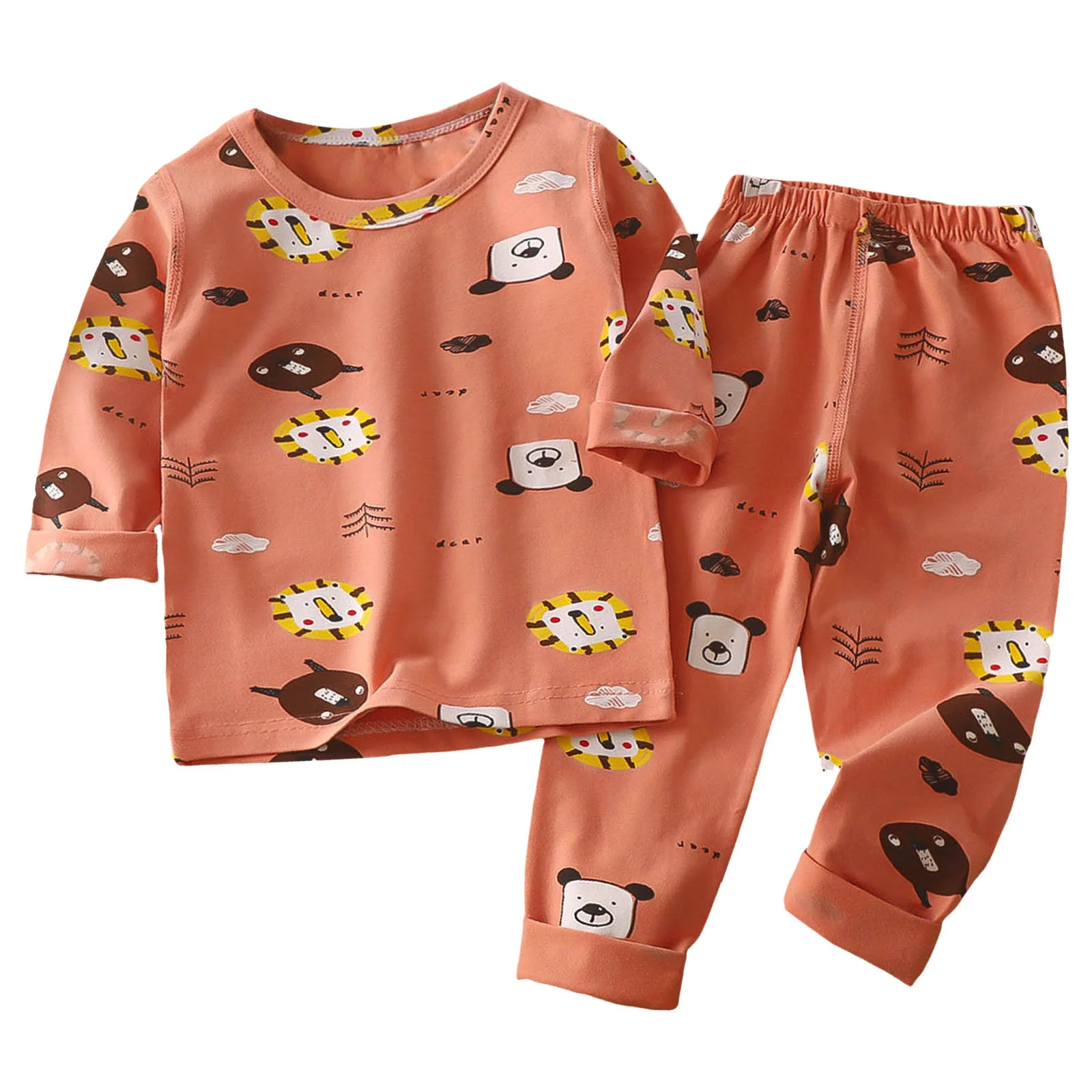 

4 Piece Baby Boy Childrens Pajamas Set Cotton Baby Underwear Boys Home Clothes Girls Clothes Childrens Clothing Kid Pant