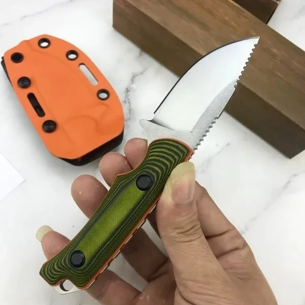 

Нож с фиксированным клинком Hunt Hidden Canyon Hunter 15017, 2.79 дюйма, S90V, Drop Point, рукоять из Richlite Orange G10, ножны Boltaron, подарок для мужчин