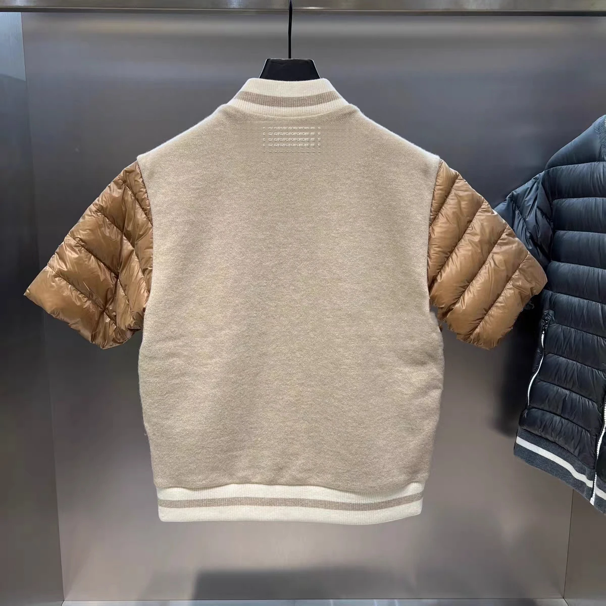 2025 جديد جولف الرجال خريف/شتاء أسفل سترة أنيقة المرقعة سستة الوقوف طوق جولف منتصف الأكمام سترة سترة G4 #3