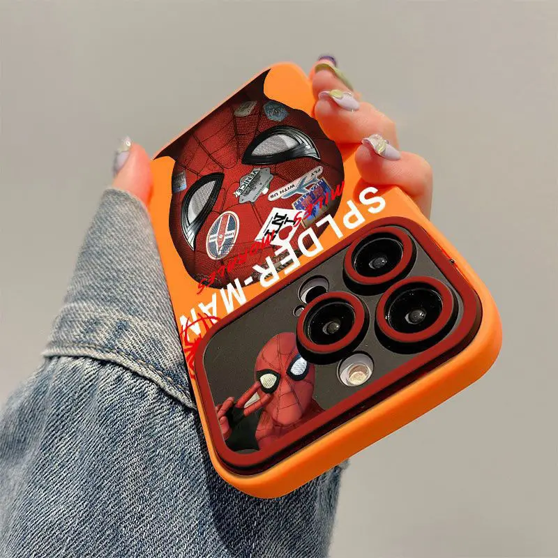 Cool Marvel Spider Man Trend Phone Case For iPhone 16 15 14 13 12 11 Pro Max 7 8 Plus XR XS Max SE Anti Fall Kawaii Cover