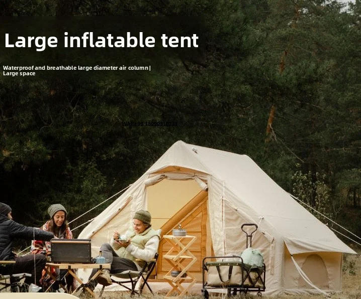 

Extra Large Outdoor Camping Inflatable Tent Waterproof Multi-Person Roof Tent with No Setup Needed for Campsite