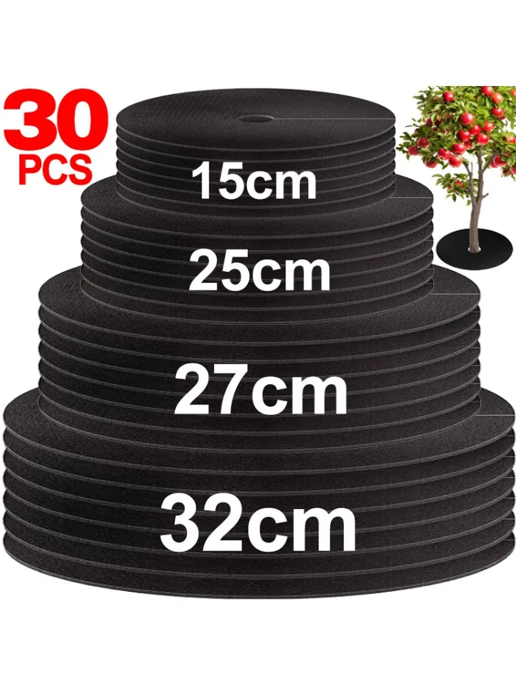 Film de jardin en tissu feutré pour pelouse, Anti-herbe, respirant, anneaux de mulet d'arbre, tapis de Protection pour le contrôle des mauvaises herbes, coussins de Protection des racines