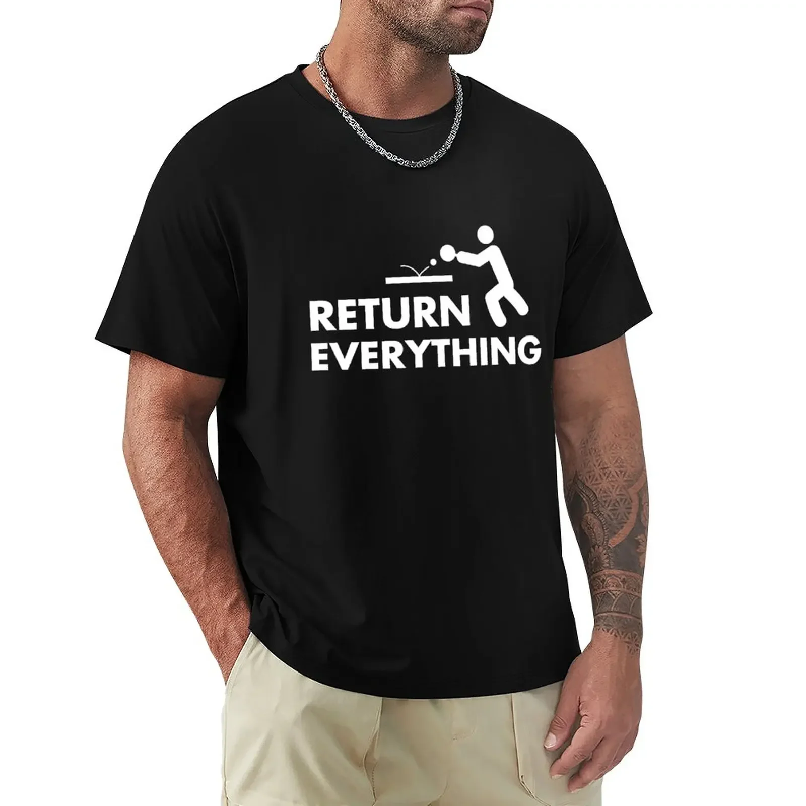 

Return everything T-Shirt Short sleeve tee Blouse mens plain t shirts