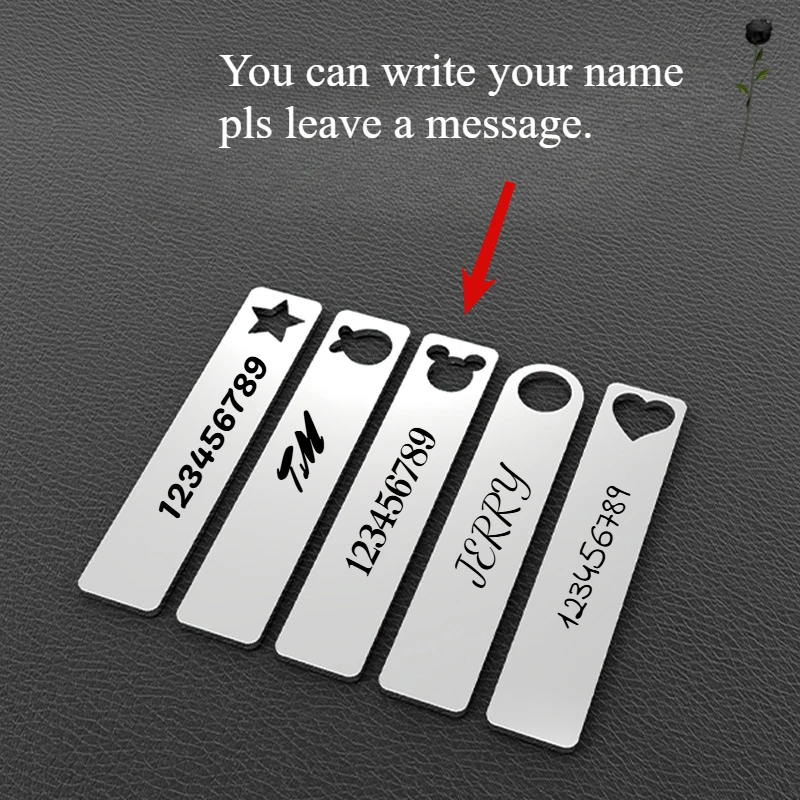 Custom Metal Phone Number Logo Name Keychain Women Men Car Keyring Laser Engraveing Key Chain Stainless Steel Personalized Gift