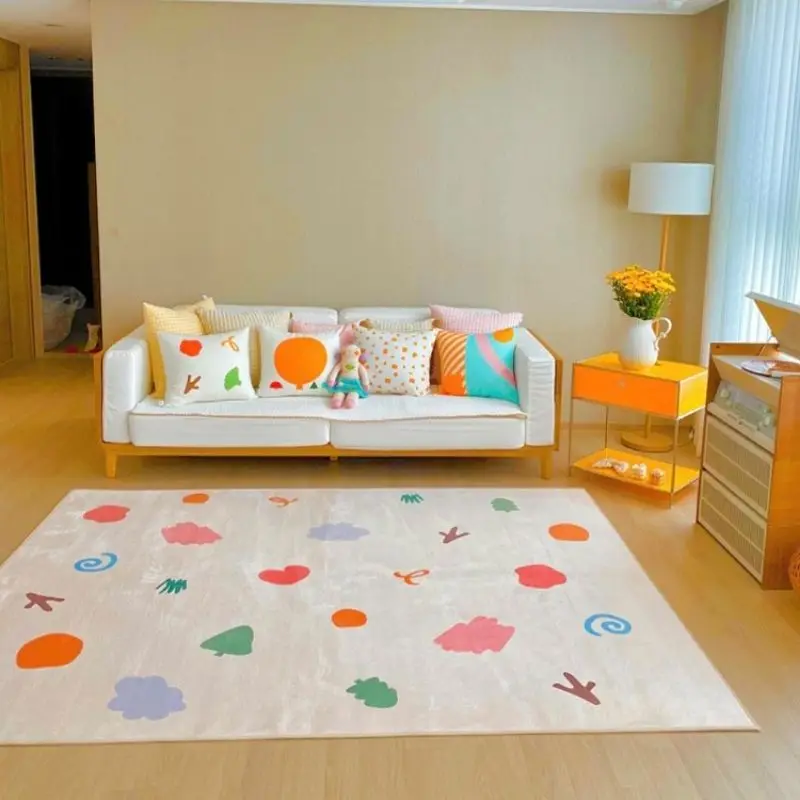 

Плюшевый Детский ковер, мягкий ковер для спальни, пушистый коврик, Пушистый Ковер, полукруглый белый ковер для гостиной