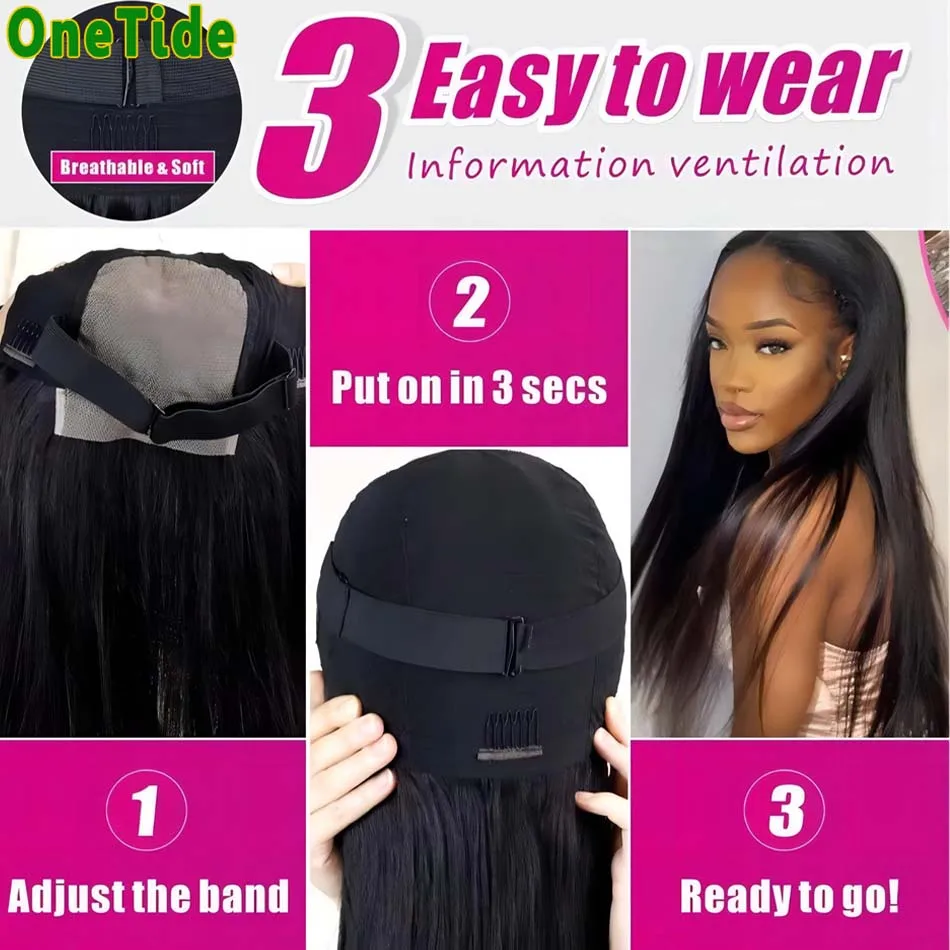 13x4 Lace Front Human Hair Wigs Glueless Wigs Human Hair Straight 4x4 Lace Closure Wig Invisible Knots Wigs For Women Human Hair