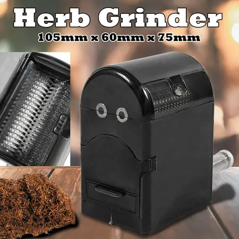 EVILSMOKING Manual Dry Herb Grinder with Handle Plastic Tobacco Cutting Machine Smoke Grass Crusher Smoking Accessories