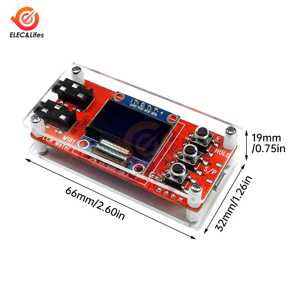 Imagem -05 - Lcr Ponte Tester Módulo Kit para Eletricista de Alta Precisão Resistência Capacitância Medidor de Indutância Ferramenta Faça Você Mesmo dc 5v M181