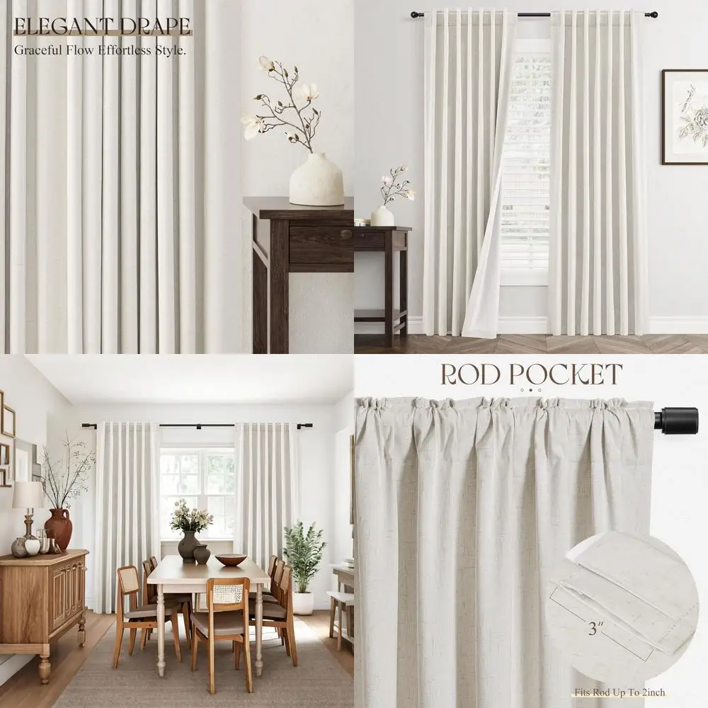 

Льняные плотные шторы, 84, комплект из 2 панелей для гостиных, теплоизоляция, 100% блокировка, затемнение в комнате