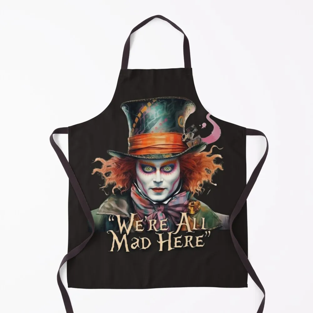 

The mad hatter Apron women's work Chef Accessory For Cooking Apron