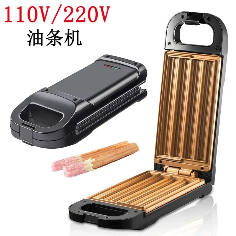 Macchina per fritter, macchina per il pane riscaldata su due lati domestica, macchina per waffle, bastoncino per waffle per macchina per frutta latina