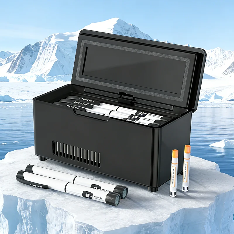 

Insulin Cooler Box Portable Medical Fridge Rechargeable Medicine Refrigerator for Diabetics Travel Car Home Use 12H Battery Life