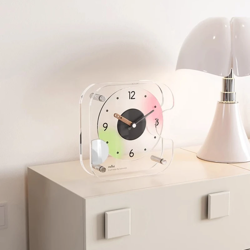 

Rotary dial desktop clock ornament porch creative clock pendulum table