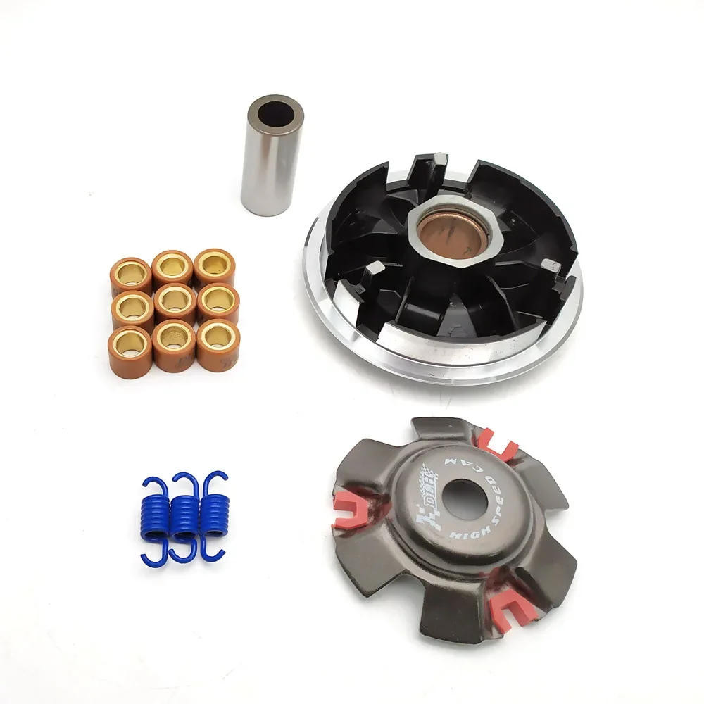 Motorcycle Variator Set with Weight Rollers Clutch Springs for GY6 50cc 125cc 150cc 139QMB 139QMA 152QMI 157QMJ