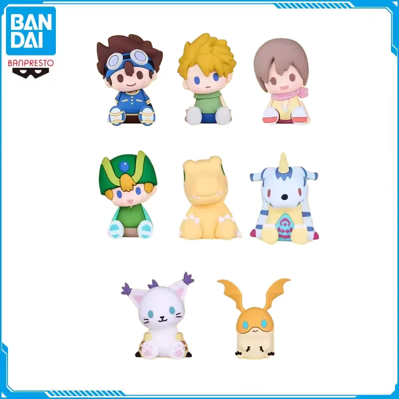 

8Pcs BANDAI Original POTEPOTTE-R Digimon Adventure Gabumon Agumon Anime Action Figure Ornaments Model Kids Surprise Gift