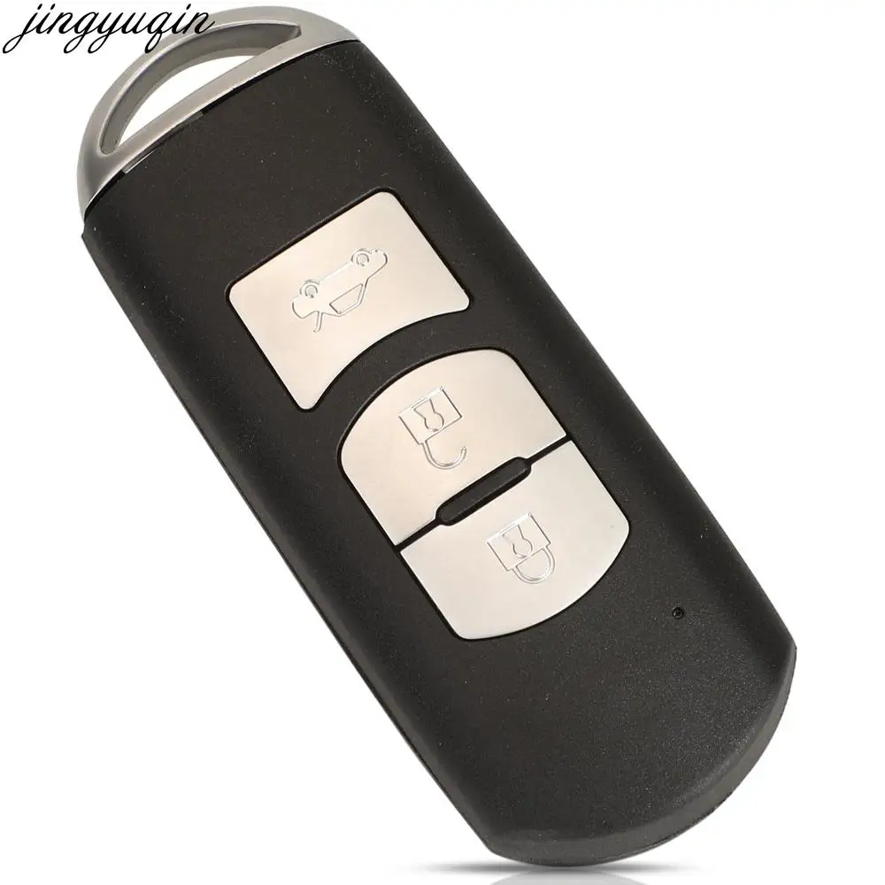 Jingyuqin Remote Car Key Case Shell For Mazda Axela Atenza CX-3 CX-5 Demio M2 M3 M5 M6 Premacy 3 Buttons Smart Fob Housing