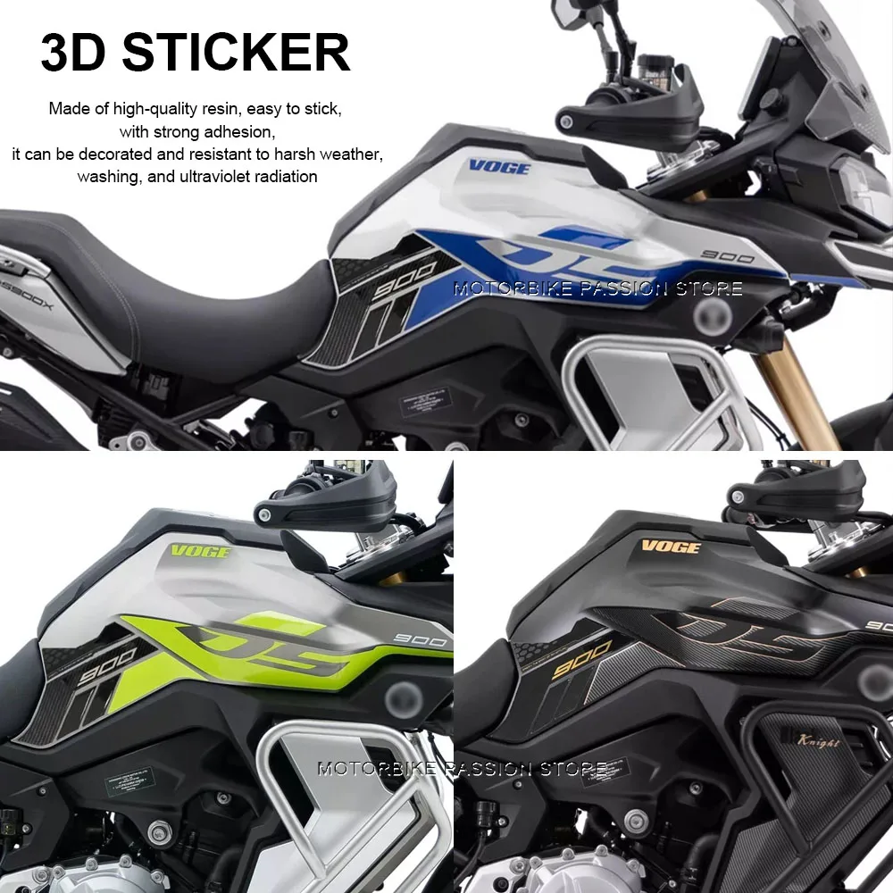 900DSX 2024 Side Fuel Tank Pad Stickers for Voge Pass 900DSX 900 DSX 900dsx 2024 3D Resin Protective Stickers Kit for Motorcycle