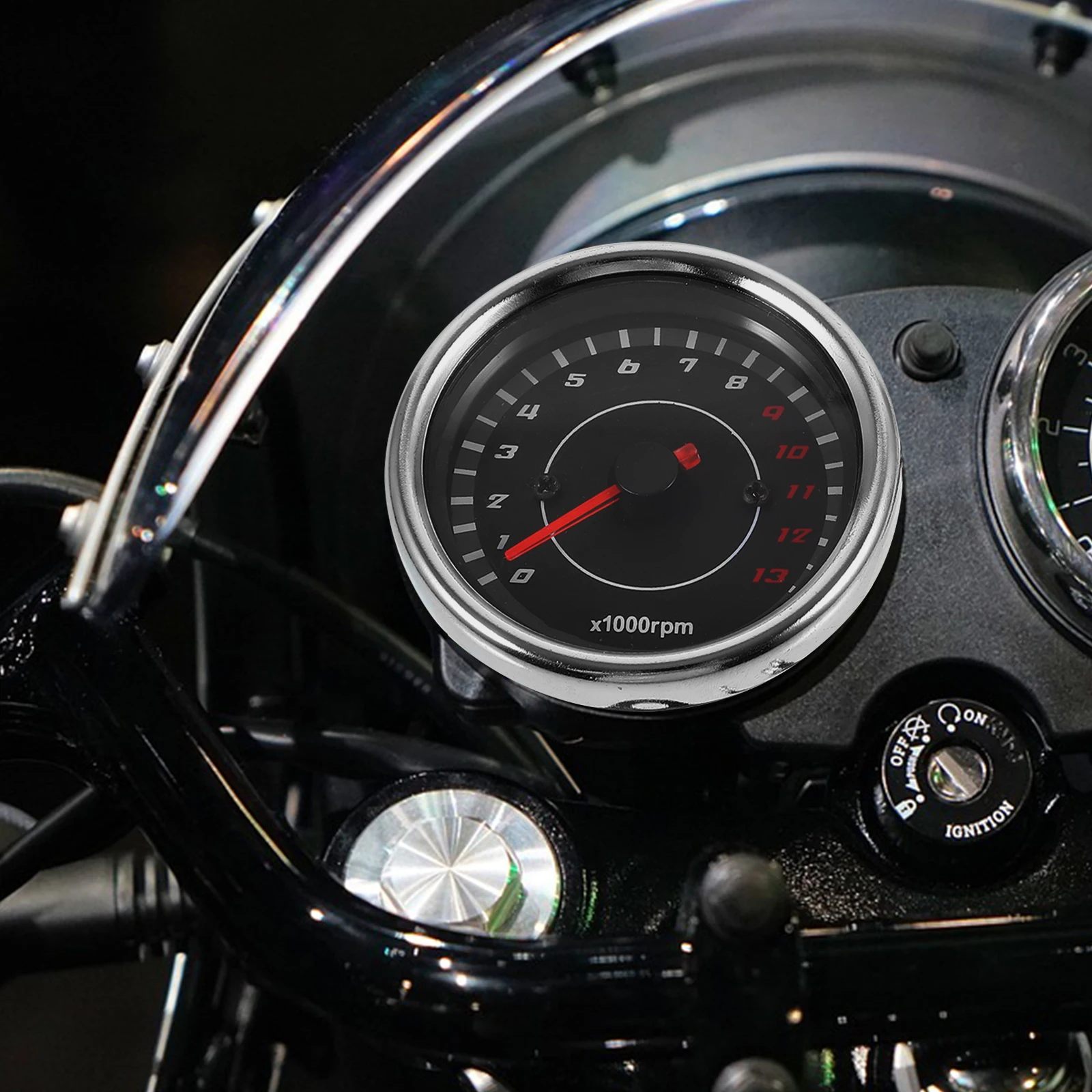 

Universal Motorcycle Speedometer Gauge Vintage Style Motorbike Modified Durable Easy Install Pointer Design For Bike Accessory