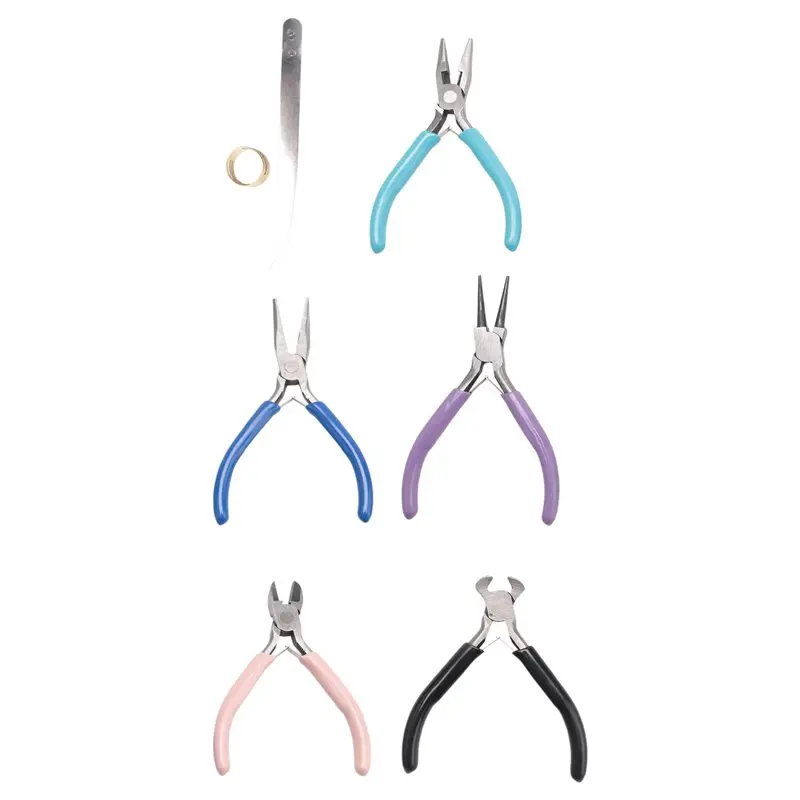 

A95D-Jewelry Pliers, 5 Pack Jewelry Making Pliers Tools End Nipper Pliers And Wire Cutter For Jewelry Repair Crafts