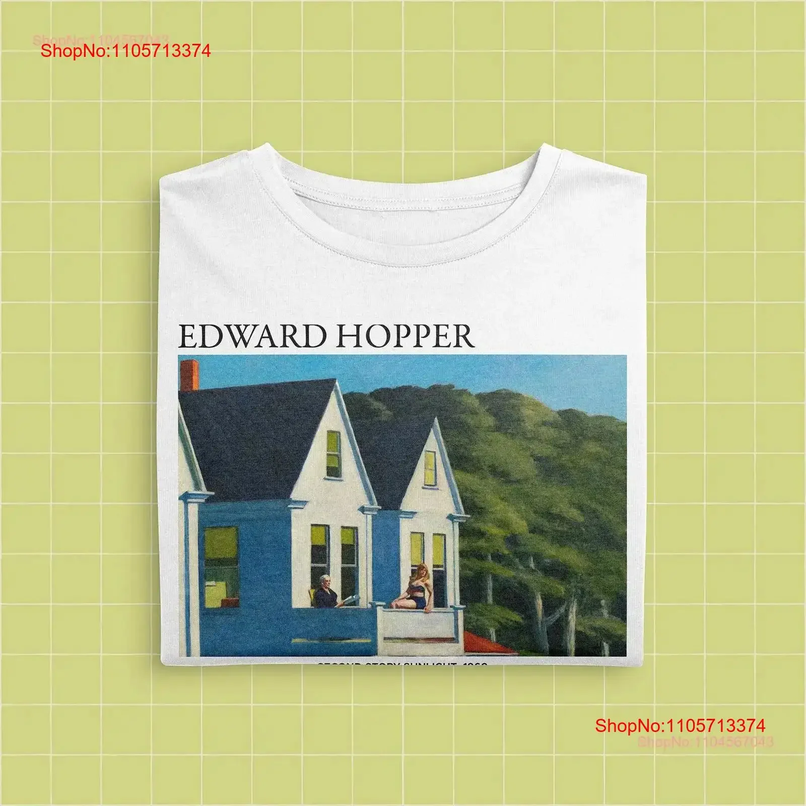 Art T Shirt Edward Hopper Second story unisex indie aesthetic grunge vintage Washed Stretched Top For Everyday Wear graphic