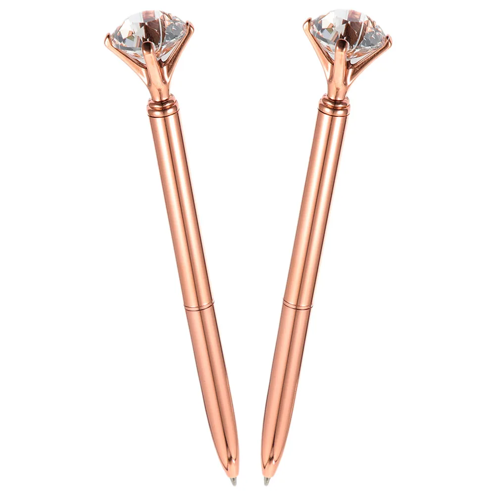 

2 Pcs Metal Ballpoint Pen Portable Office Multifunction Student Stylus Ink Novelty Pens Decorative Writing Smooth