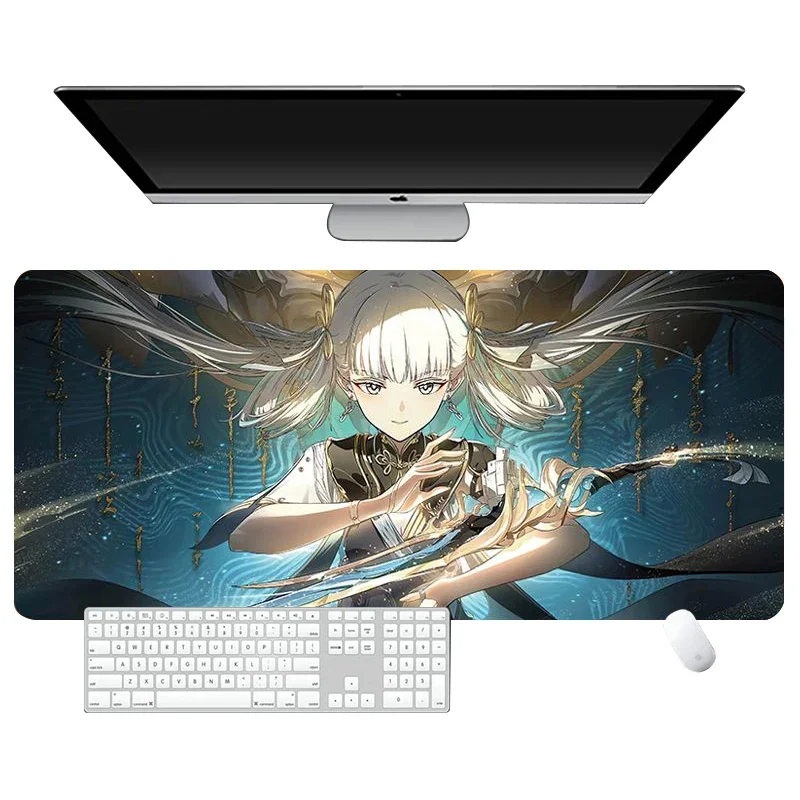 Jinhsi Wuthering Waves Comic Mouse Pad Game Laptop Play Mat 40x90 Extra Large Kawaii Anime Mousepad PC Gaming Accessories