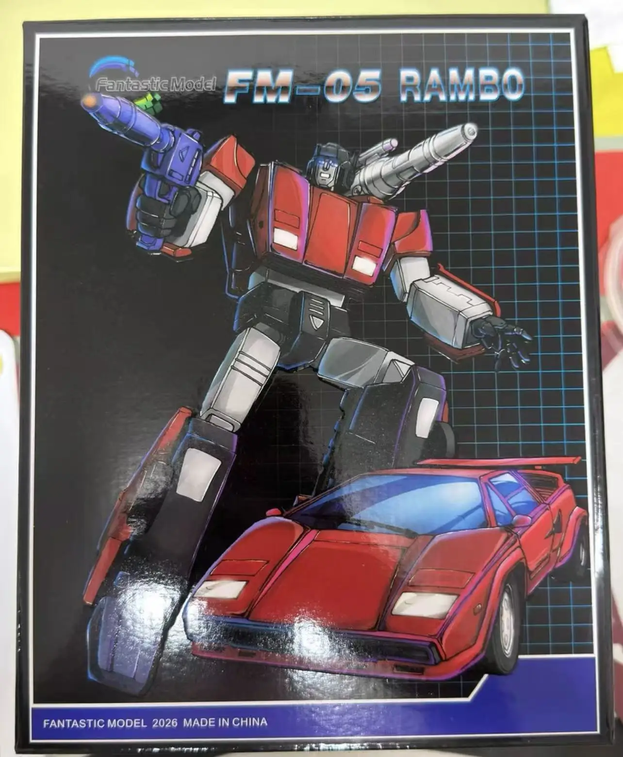 FansToys FT FM05 Sideswipe FM-05 RAMBO, Fantástico Modelo de Coche Transformable, Juguete de Coche Deportivo
