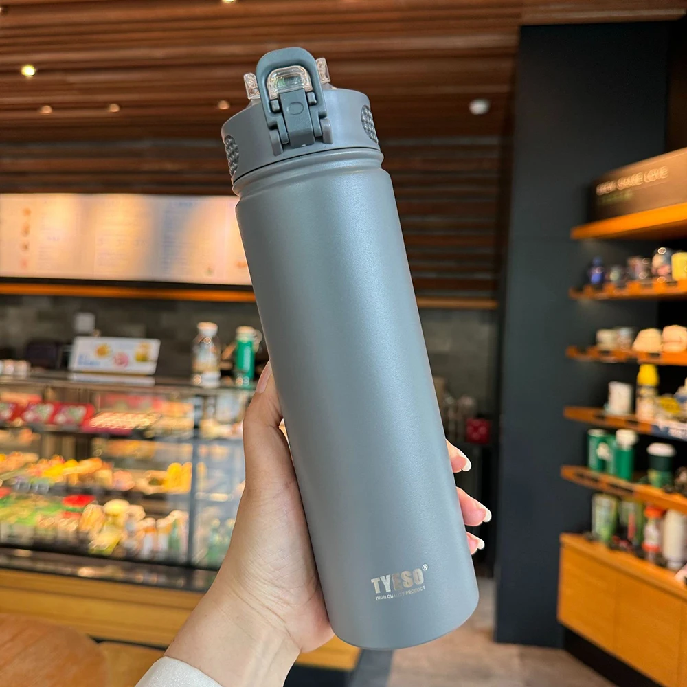 

750ml Thermos Bottle with Straw 304 Stainless Steel Thermal Cup Car Insulated Flask Water Tumbler for Outdoor Sports Businese