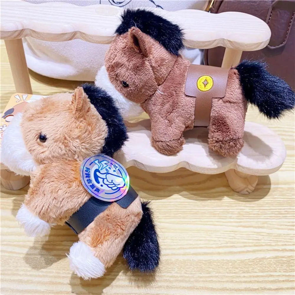 

Мягкий брелок-подвеска в виде пони с эффектом звука, в китайском стиле, для удачи, мультяшный дизайн, декор для дома