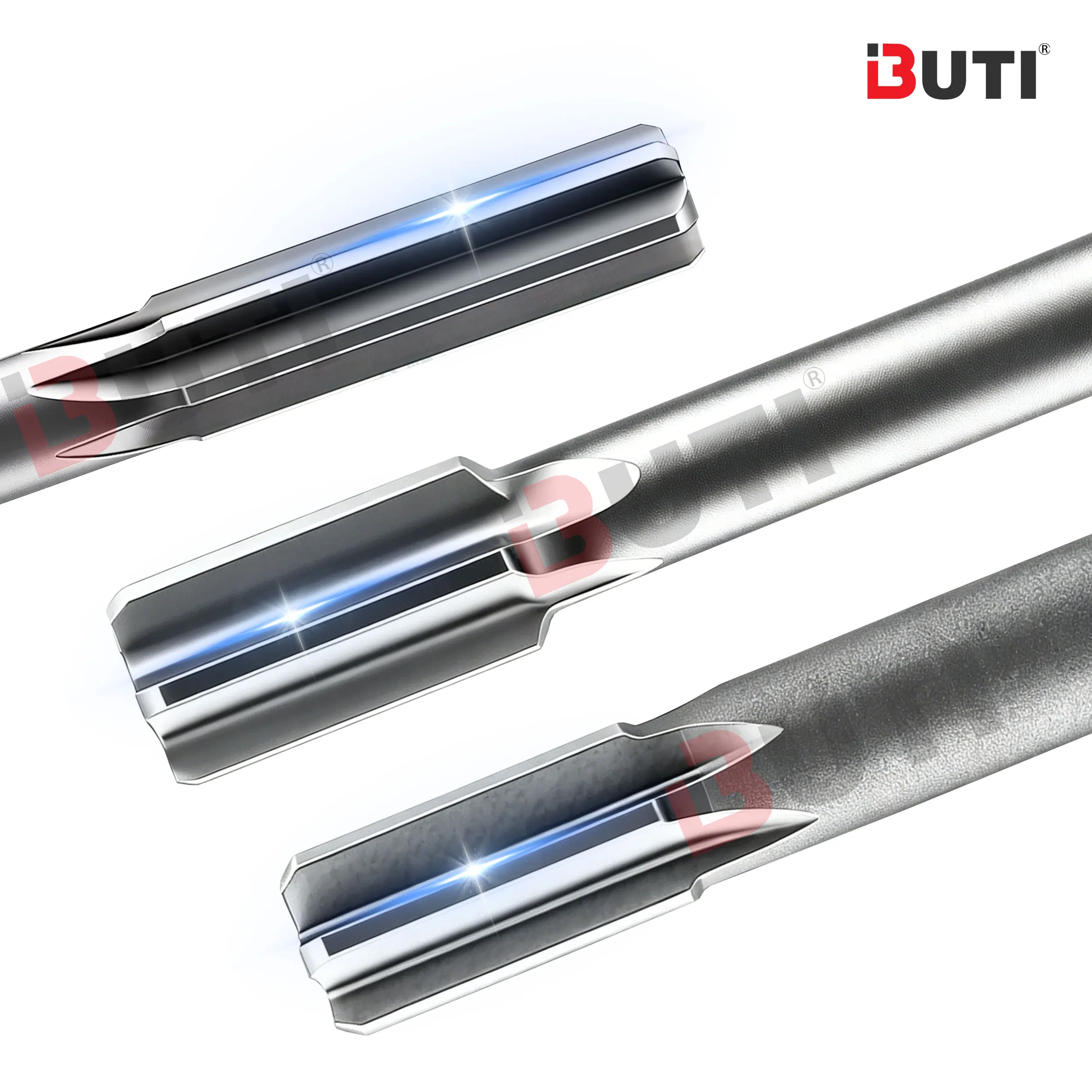 4x100xH7 5x100xH7 6x120xH7 12x200xH7 Numerical Control Lathe Extended Machine Reamer H7 Straight Handle White Steel Reamer Tools