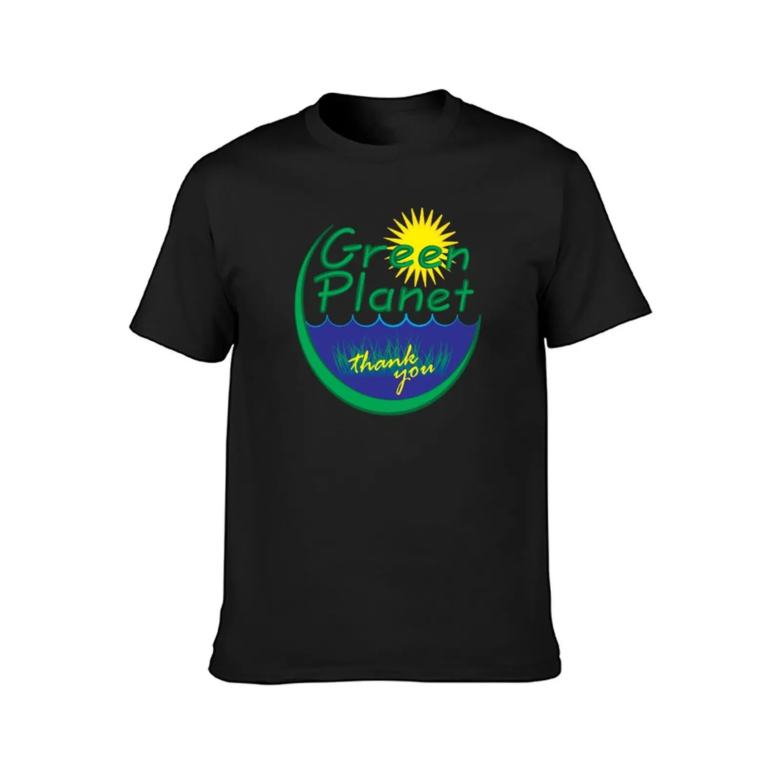 Green Planet Thank You T-Shirt customs cute tops slim fit t shirts for men