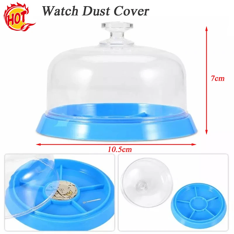 6 Slots Watch Dust Sheet Cover with Tray Watch Movement Repair Tool Jewelry tools Spare Protector Watchmaker Repair Tool