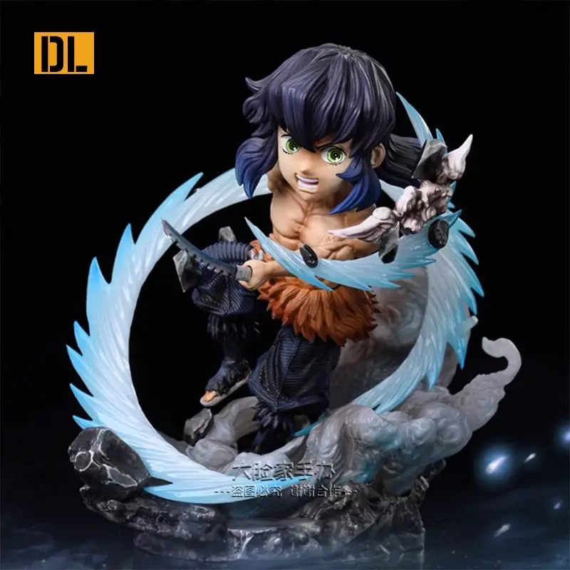 Anime Demon Slayer: Hashibira Inosuke Double Headed Carving Rengoku Kyoujurou Agatsuma Zenitsu Model Gift Ornament