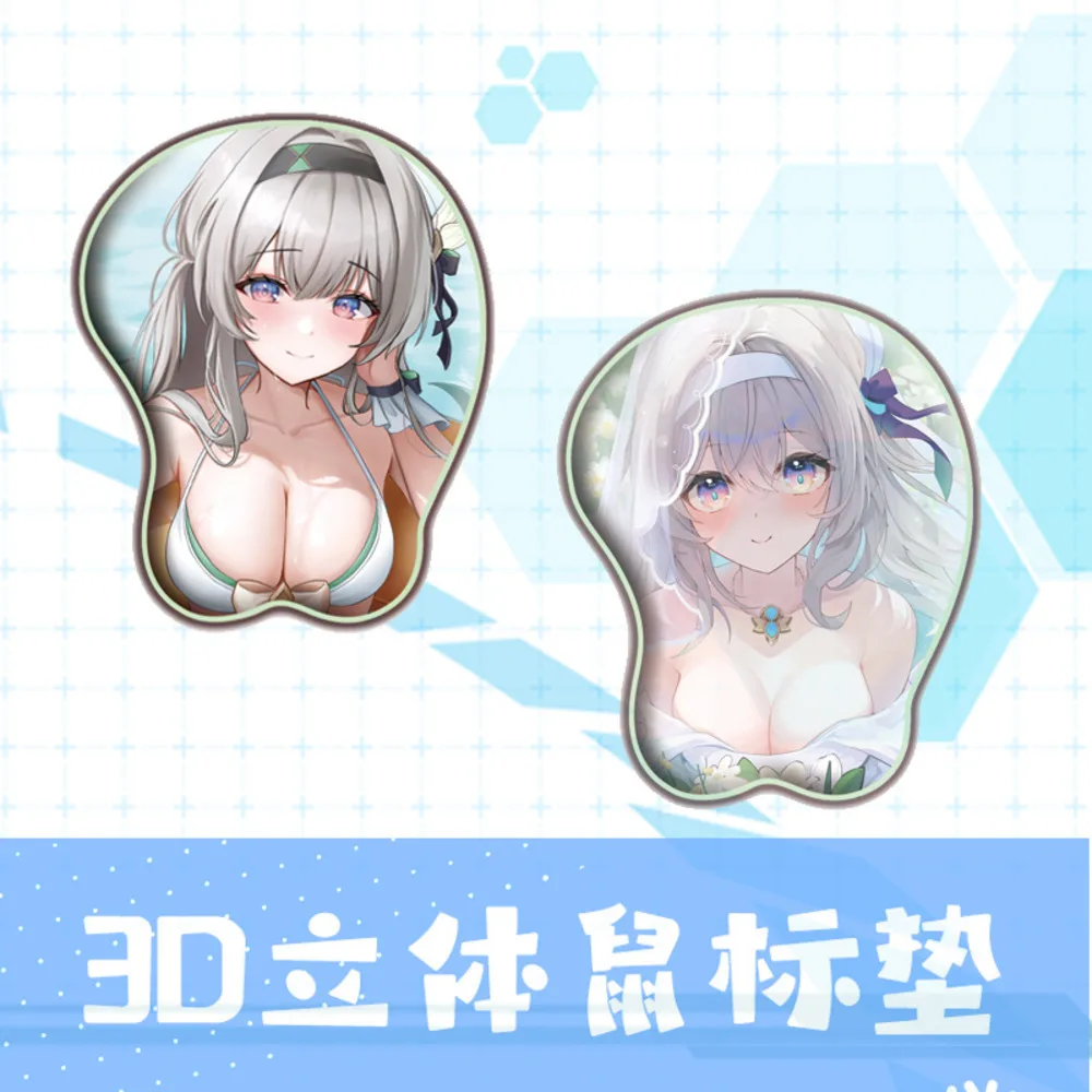 

Game Firefly Honkai: Star Rail Sexy Girl Cartoon 3D Soft Silica Gel Mouse Pad Wrist Rest Keyboard Cosplay Desktop Playmat