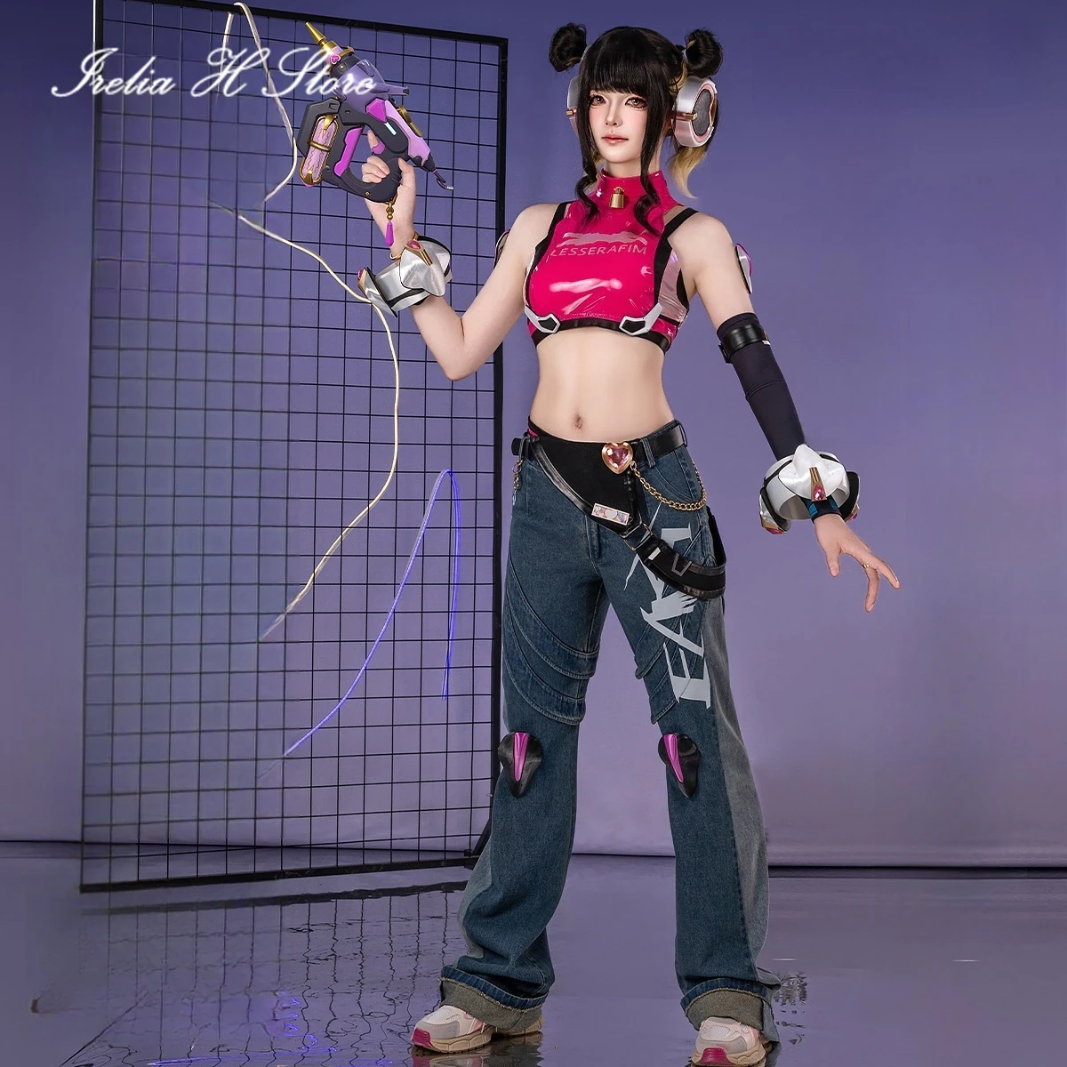 

Irelia H StoreAnime OW Juno Cosplay Costume Juno girl group Uniform Suit Vest Pants Women Halloween Costumes