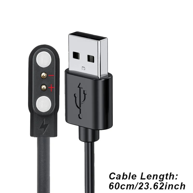 Magnetic Charger Cable for Haylou Solar LS02/LS02 Pro/LS01 T5S/GST LS09B USB Wrist Watch Charging Cable Replacement Accessories