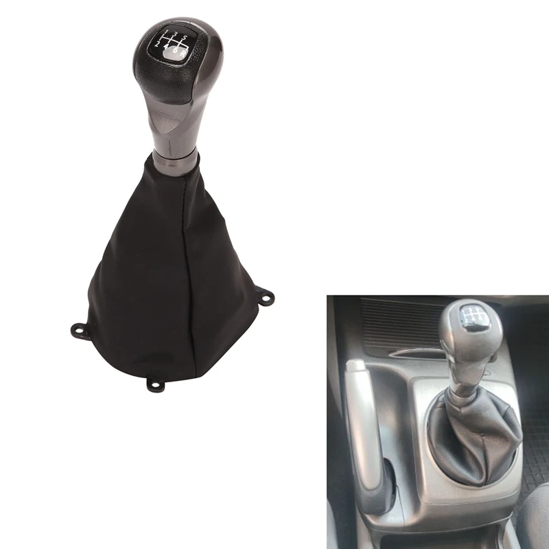 Gear Shift Knob Lever Stick Gaiter With Dust Cover For Honda Civic DX EX LX Model 2006-2011 Auto Accessories