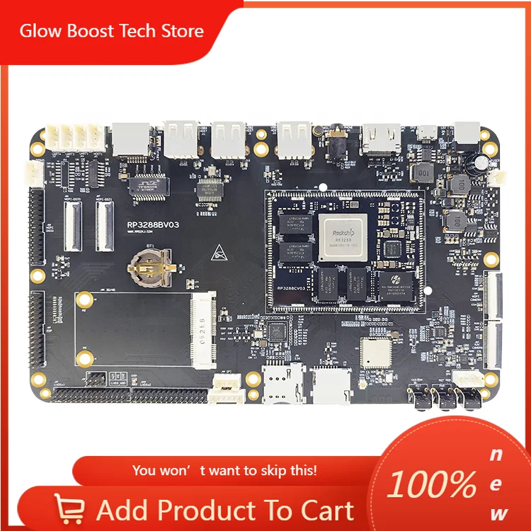 Placa de Avaliação NYRongpin RK3288 Rockchip Quad-Core A17 Android Ubuntu Linux Open Source RP3288