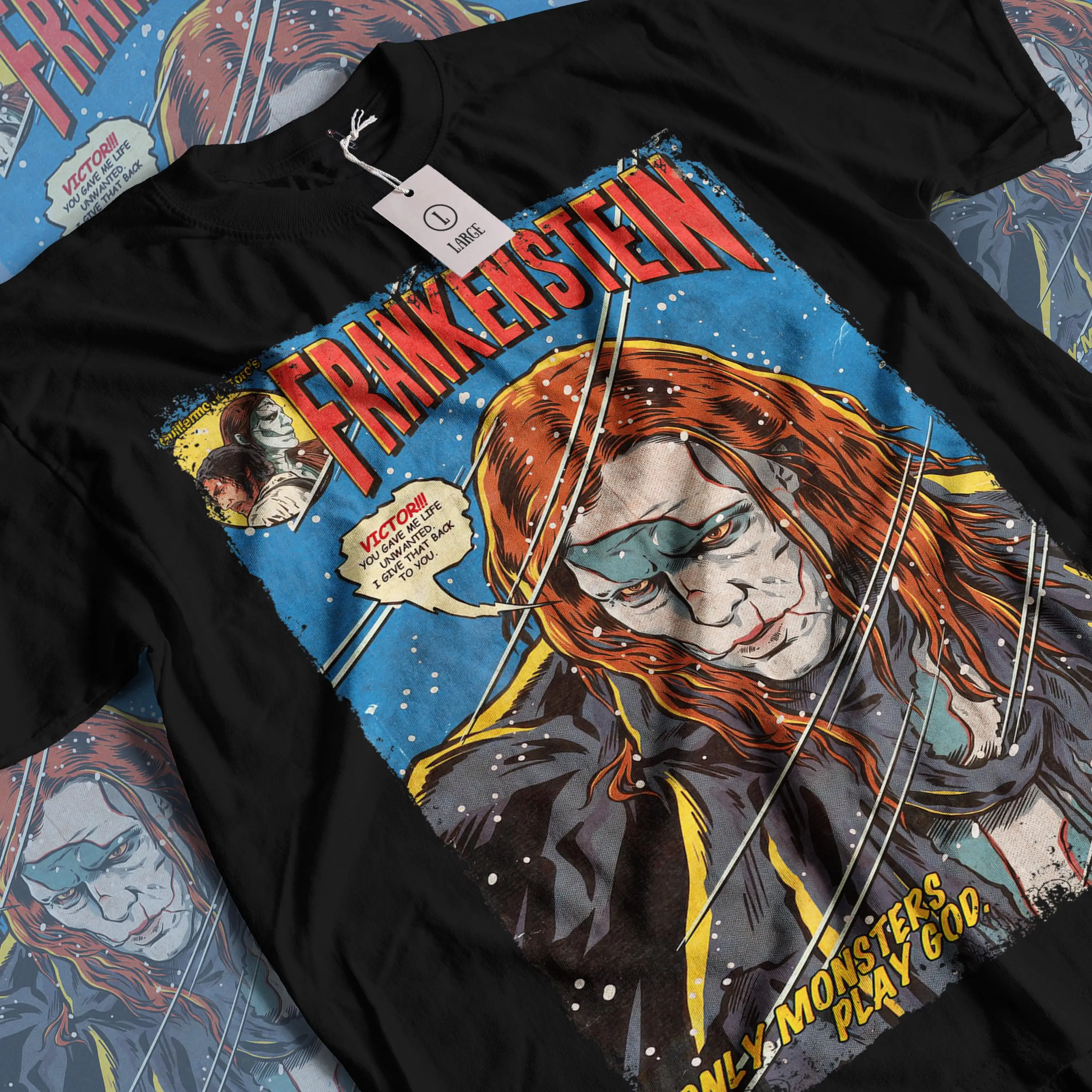 Guillermo Del Toro Frankenstein Comic T-Shirt: Vintage Horror Movie Graphic Tee
