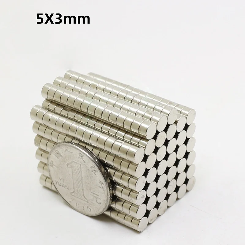 5X3mm  Round magnets can be flexibly used 5X3 for refrigerator attachment, office document fixing and DIY crafts 5X3mm