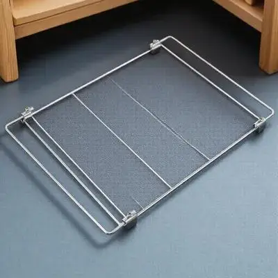 

1Pcs Barbecue Wire Rack Sturdy Stainless Steel Grill Net Easy Clean Electric Oven Rack for Roast Chicken Fish Vegetables Cooking