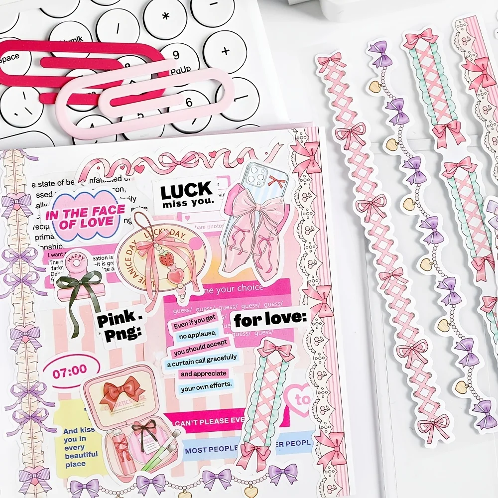 2 Sheets  Lovely Dream Girl Stickers for Scrapbooking DIY Decorative Material Collage Journaling