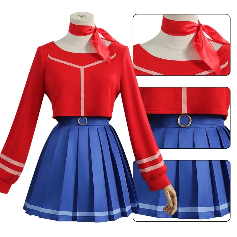 Game Cosplay Costume Uniform Red Top Short Skirt Headwear MiSide Hat Halloween Party Women Clothes gf;.9 - view 2