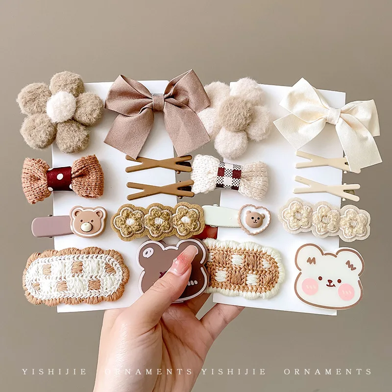 

9/10 шт., новая открытка для волос с бантом, заколка для маленькой девочки с цветочной челкой, заколка для сломанных волос для девочек, BB-зажим, головной убор, детский головной убор с цветами