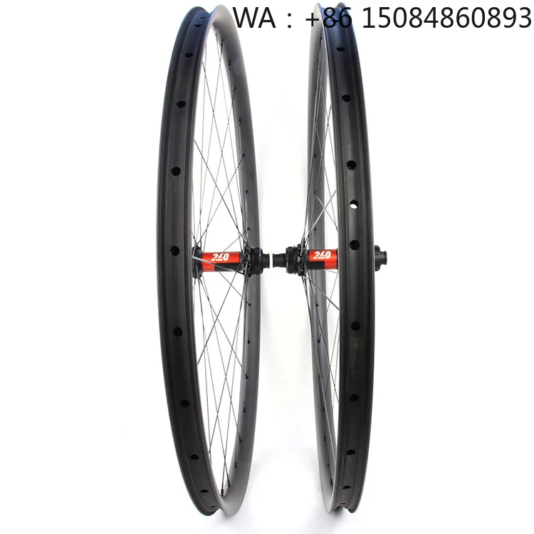 

29er Carbon Fiber MTB Wheels, XC mountain bike carbon wheel set with 240S-Boost ratchet hub and Sapim spokes for off-road riding