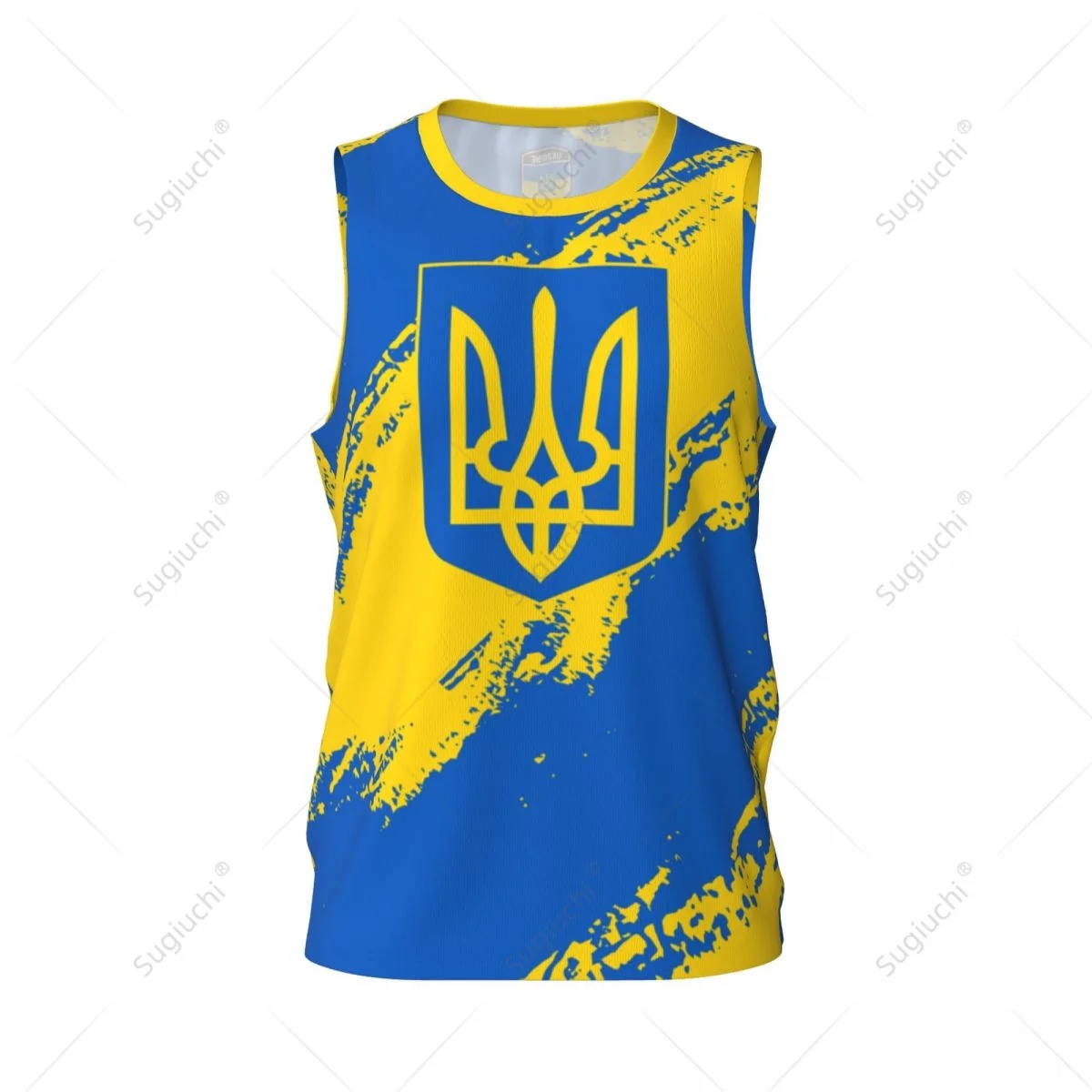 Men Basketball Sports Ukraine Flag Running Fitness Multifunction Jersey Sleeveless shirt Custom Name Nunber Exclusive