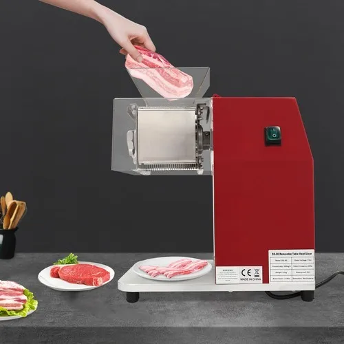 

Red & Silver 1100W Meat Cutting Machine 1100W Copper Core Motor + Stainless Steel Body, Rust/Corrosion-Resistant For Durable Use