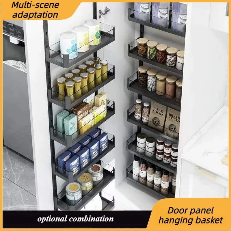 

DIY Glass Storage Baskets Kitchen Cabinets Storage Baskets Simple Seasoning Organize Shelf Multifunctional Snack Organize Rack